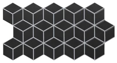 rhombus black 26,5x51 realonda