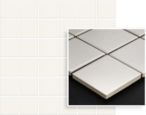 mozaika matowa biała albir 30x30;4,8x4,8