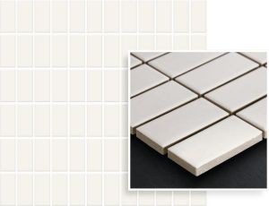 mozaika matowa biała albir 30x30;2.3x4.8