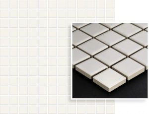 mozaika matowa biała albir 30x30;2.3x2.3