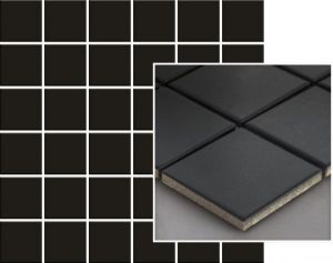 mozaika matowa nero 30x30;4.8x4.8