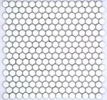 mozaika ceramiczna kółka bianco 31x31