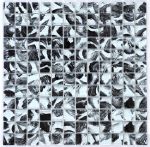 mozaika szklana art nero/bianco 30x30